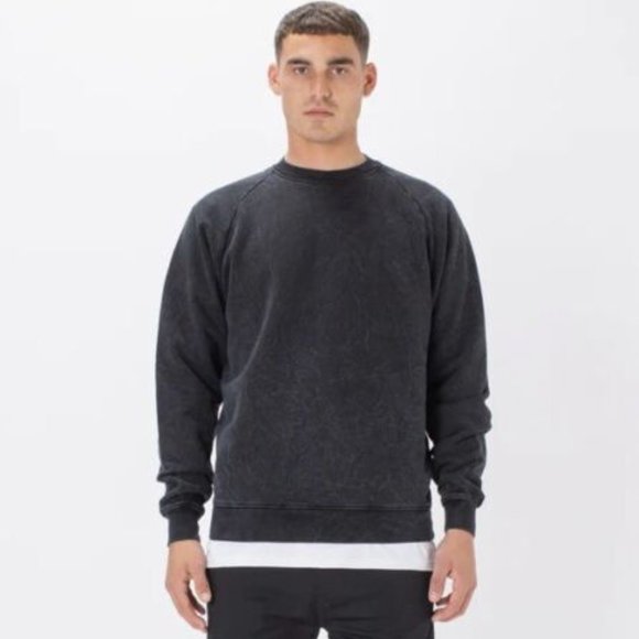 Zanerobe Lowgo Raglan Crew Sweat Black Salt sz: XL - Picture 5 of 5